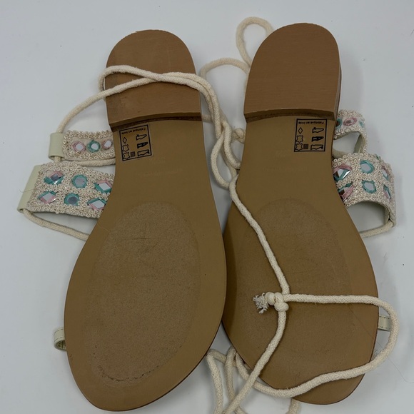 Free People Lace Up Sandals 9.5 39.5 New - Picture 3 of 5